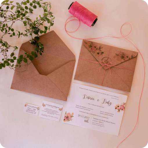 Convite Com Envelope